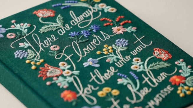 Rifle Paper Co, Journal brodé - There Are Always Flowers