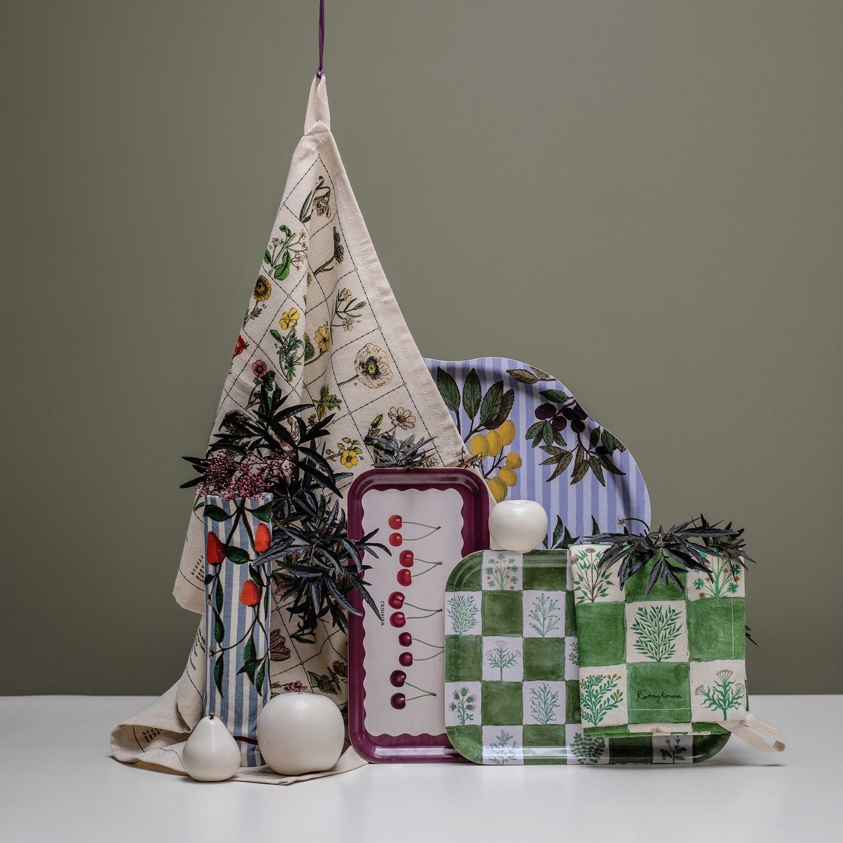 Roomytown, Torchon en coton bio - Fleurs sauvages