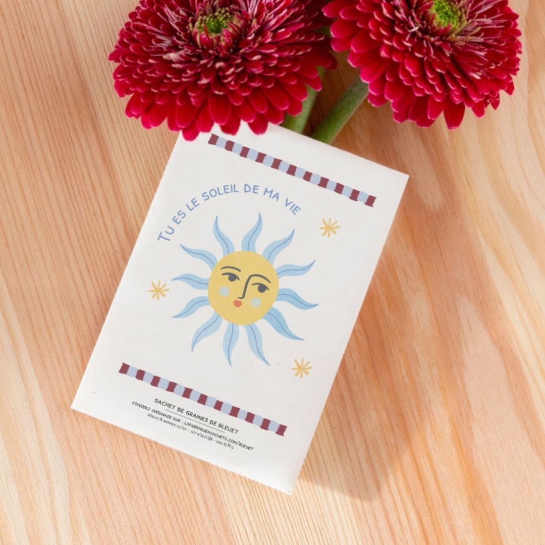 La Fabrique à Sachets, Sachet de graines de Bleuet - Tu es le soleil de ma vie