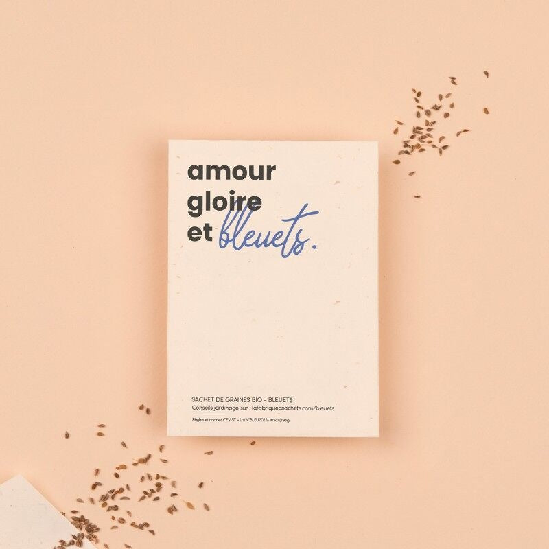 La Fabrique à Sachets, sachet de graines de Bleuets - Amour, gloire et bleuets