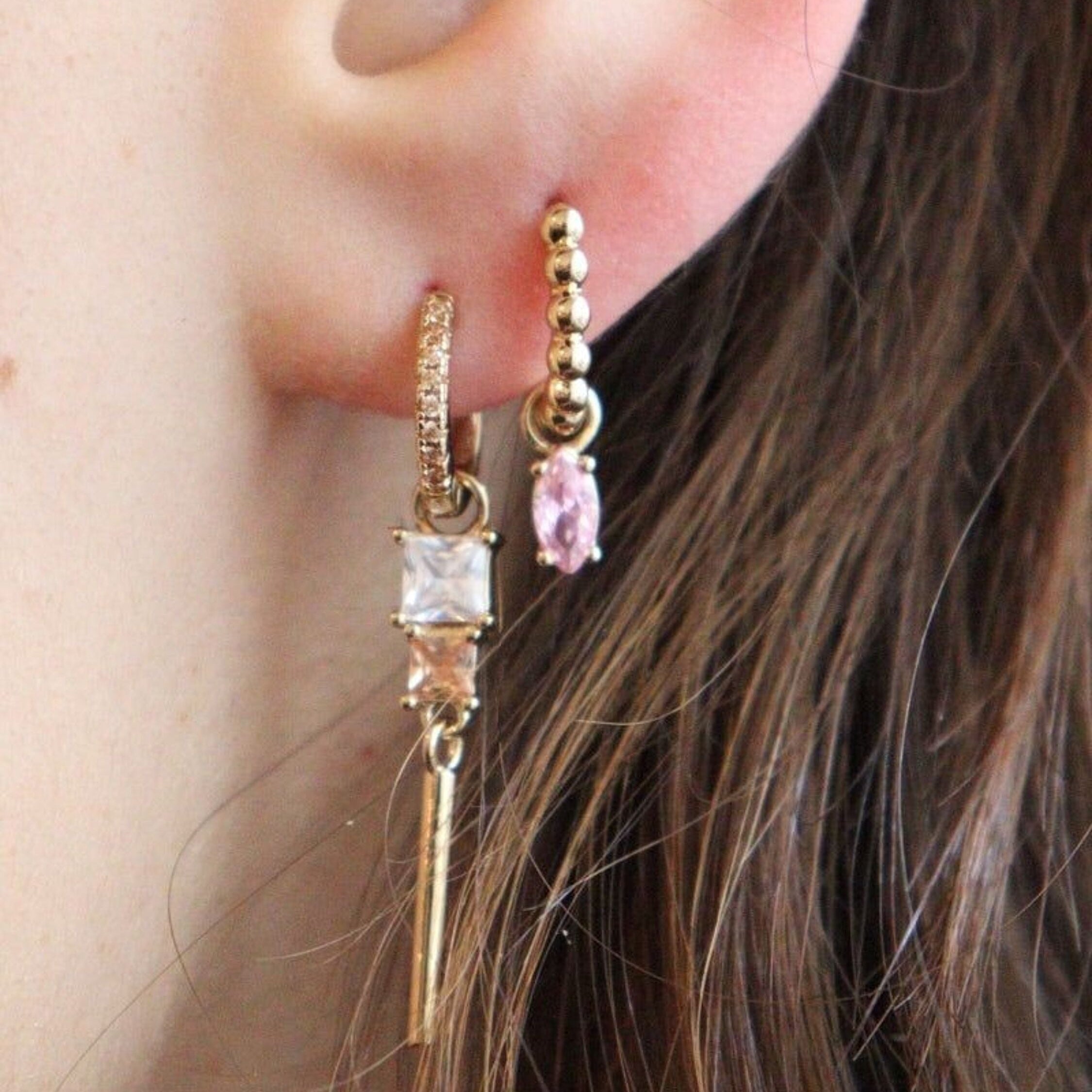 Waekura, Boucles d'oreilles - Brillante Champagne