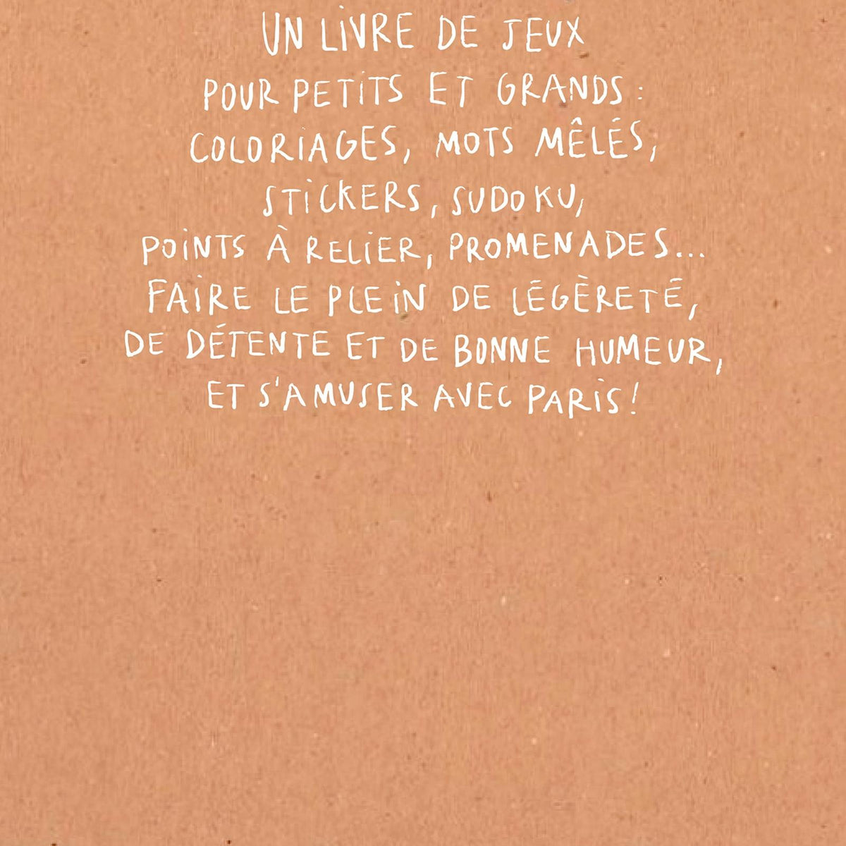 Zoé de Las Cases, Cahier d'activités - Paris