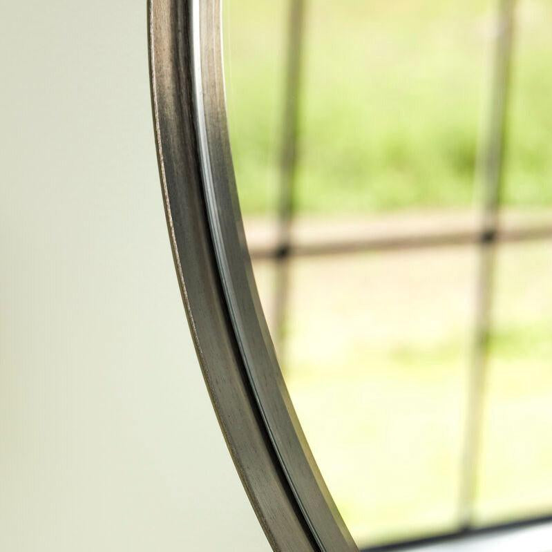 Hubsch, Retro Miroir - Ronde Nickel Brossé