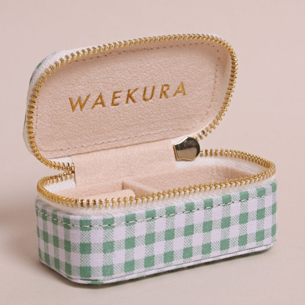 Boîte à bijoux Waekura - Vichy vert