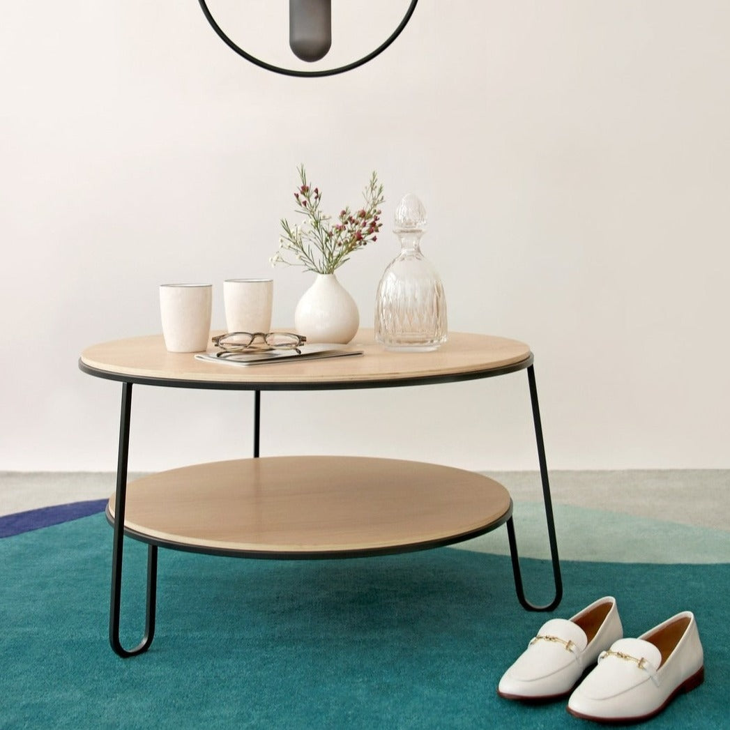 Table basse en chêne Hartô - Eugénie Gris ardoise