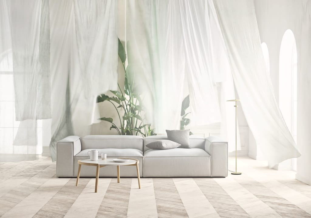 Table basse Bolia MIX - Travertin sable Ø65 cm