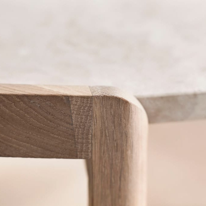 Table basse Bolia MIX - Travertin sable Ø46 cm