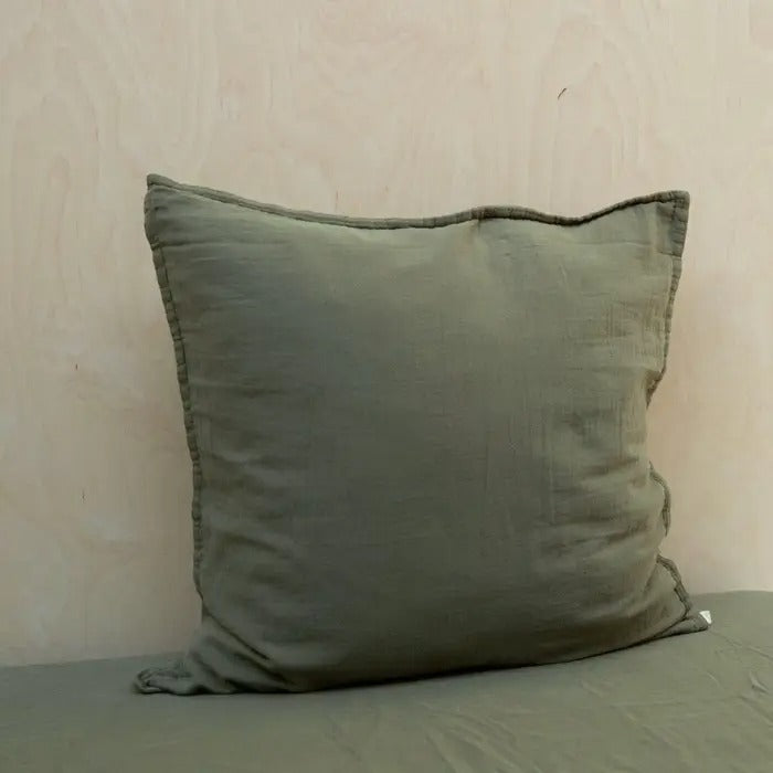 Taie d'oreiller carré Gabrielle Paris - Kaki