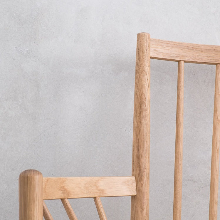 FDB Mobler, Chaise lounge en chene et tissage - J82