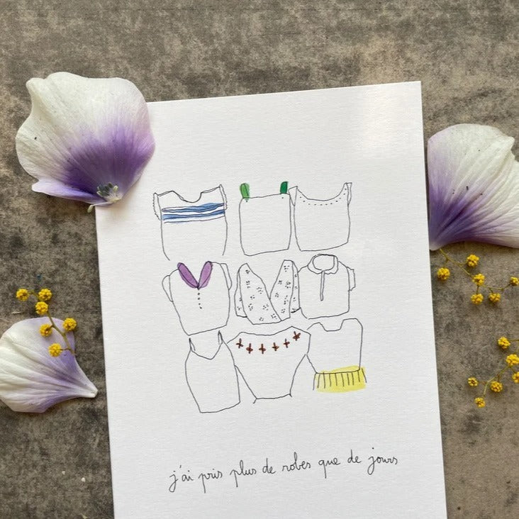 Carte Papillonnage - Valise de robes