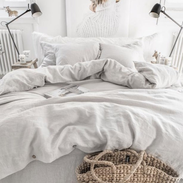 Housse de couette Magic Linen - Gris clair