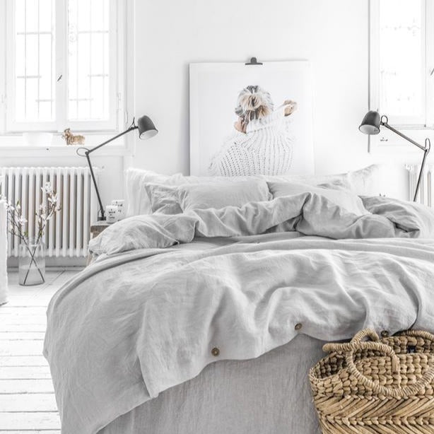 Housse de couette Magic Linen - Gris clair