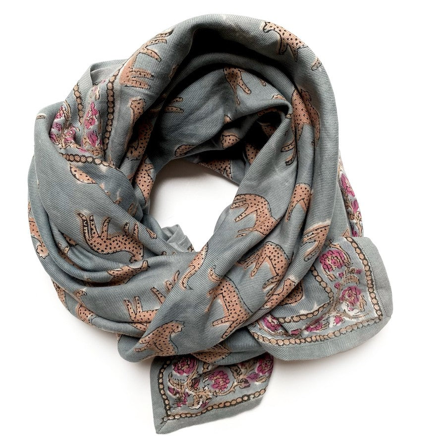 Grand Foulard Apaches Collection - Bengale Céladon
