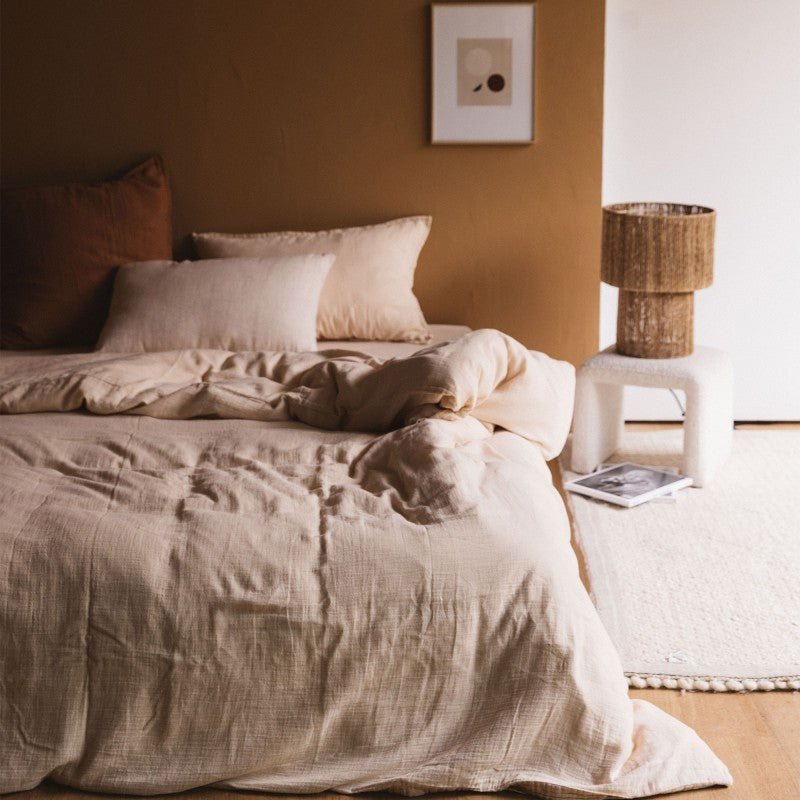 Housse couette 240x220 - Gaze de coton Nude - Gabrielle Paris