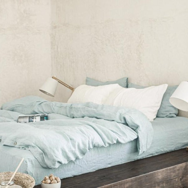 Housse de couette Magic Linen - Dust blue