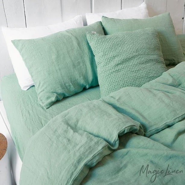 Housse de couette Magic Linen - Vert matcha
