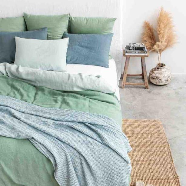 Housse de couette Magic Linen - Vert matcha