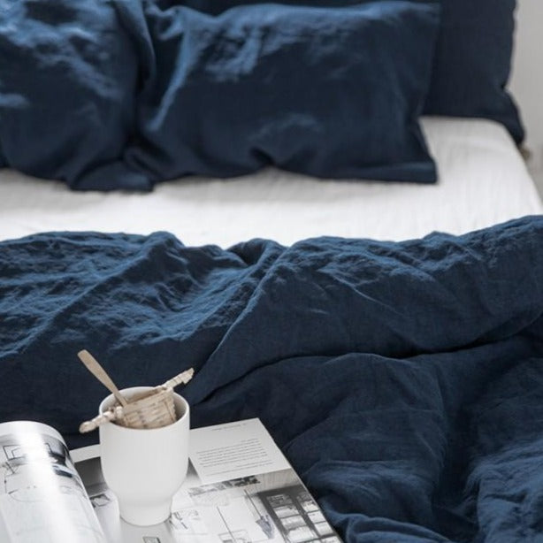 Housse couette en lin - Navy Blue - Nad Yut