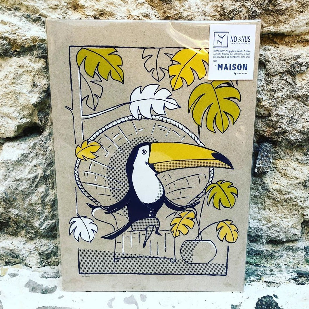 Affiche NO & YUS - Jungle Toucan - Collection capsule - Nad Yut