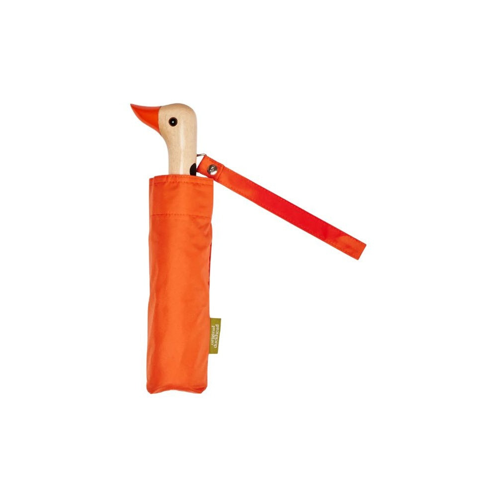 Original Duckhead, Parapluie à manche tête de Canard - Orange Papaye