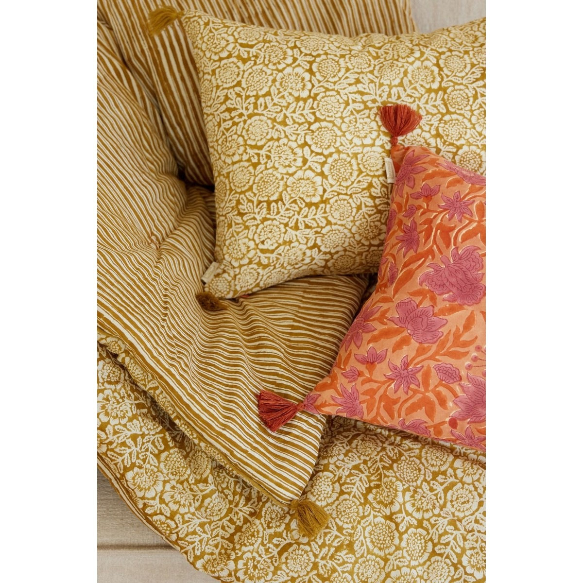 Bonheur du Jour, Housse de coussin 50x35 - kamala absynthe