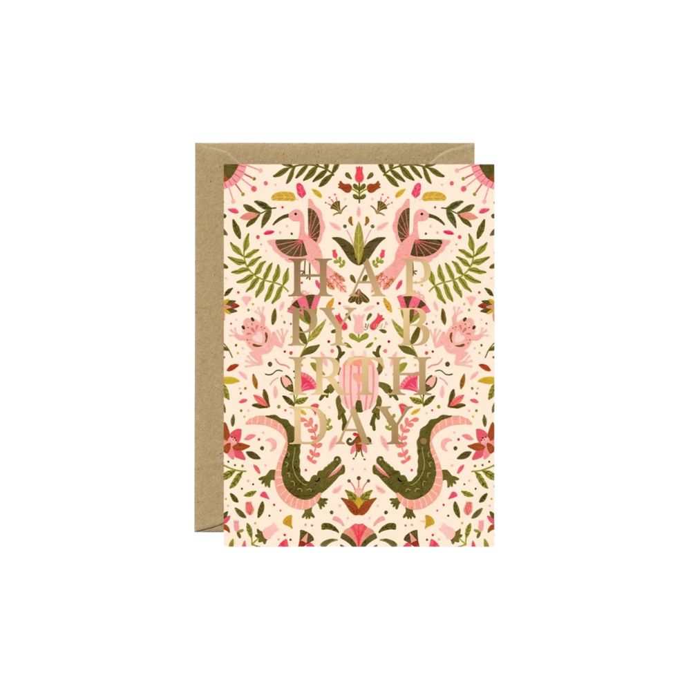 All The Ways To Say, Carte - Birthday pink croco