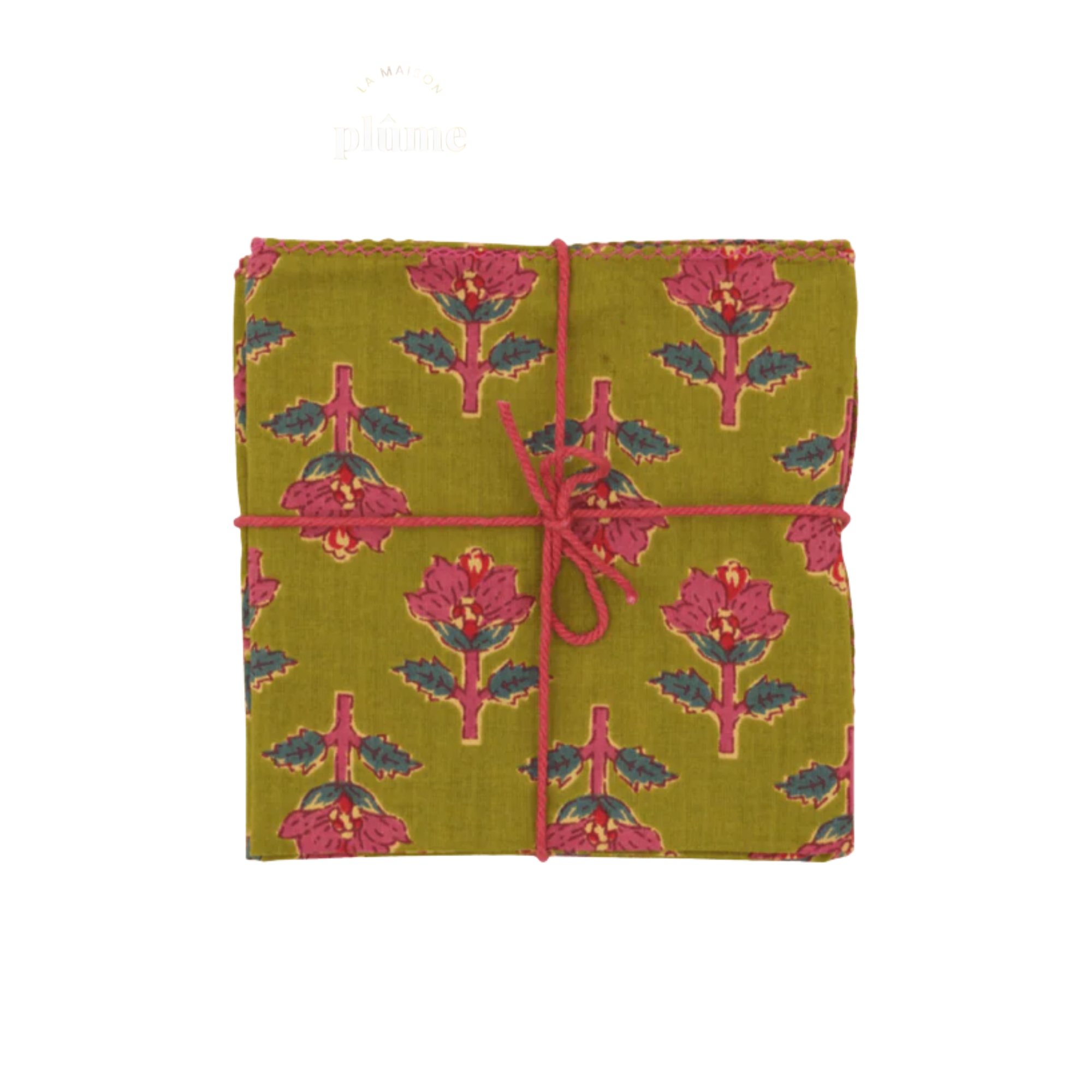 Serviette de table, Suzette à table - Jonquille Olive