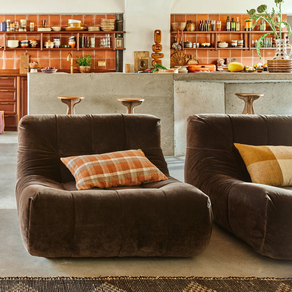 Lazy Lounge Chair HK Living - Royal Velvet Espresso