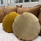 Coussin rond Ø 45 cm - 366 Concept - Velvet Moutarde