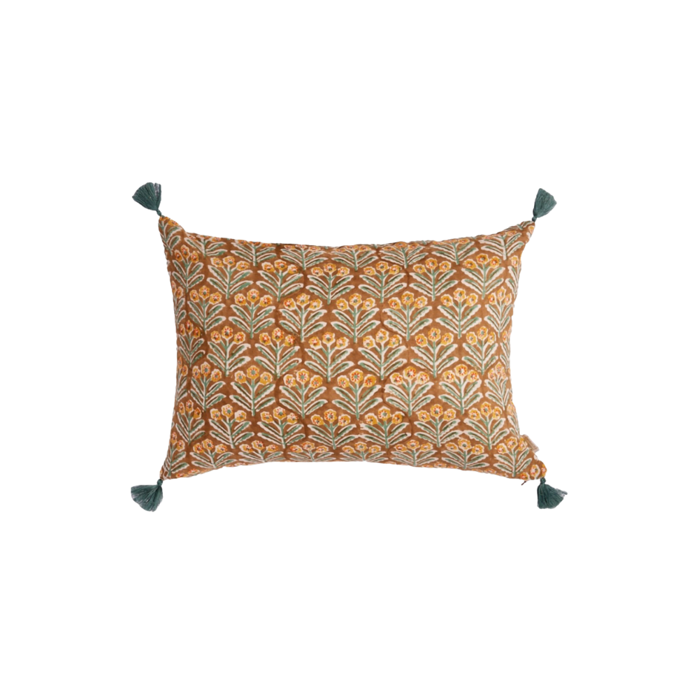 Bonheur du jour, Housse de coussin 50x35 - Mahal Bronze