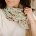 Bindi Atelier, Grand Foulard Indien - Sarika Matcha