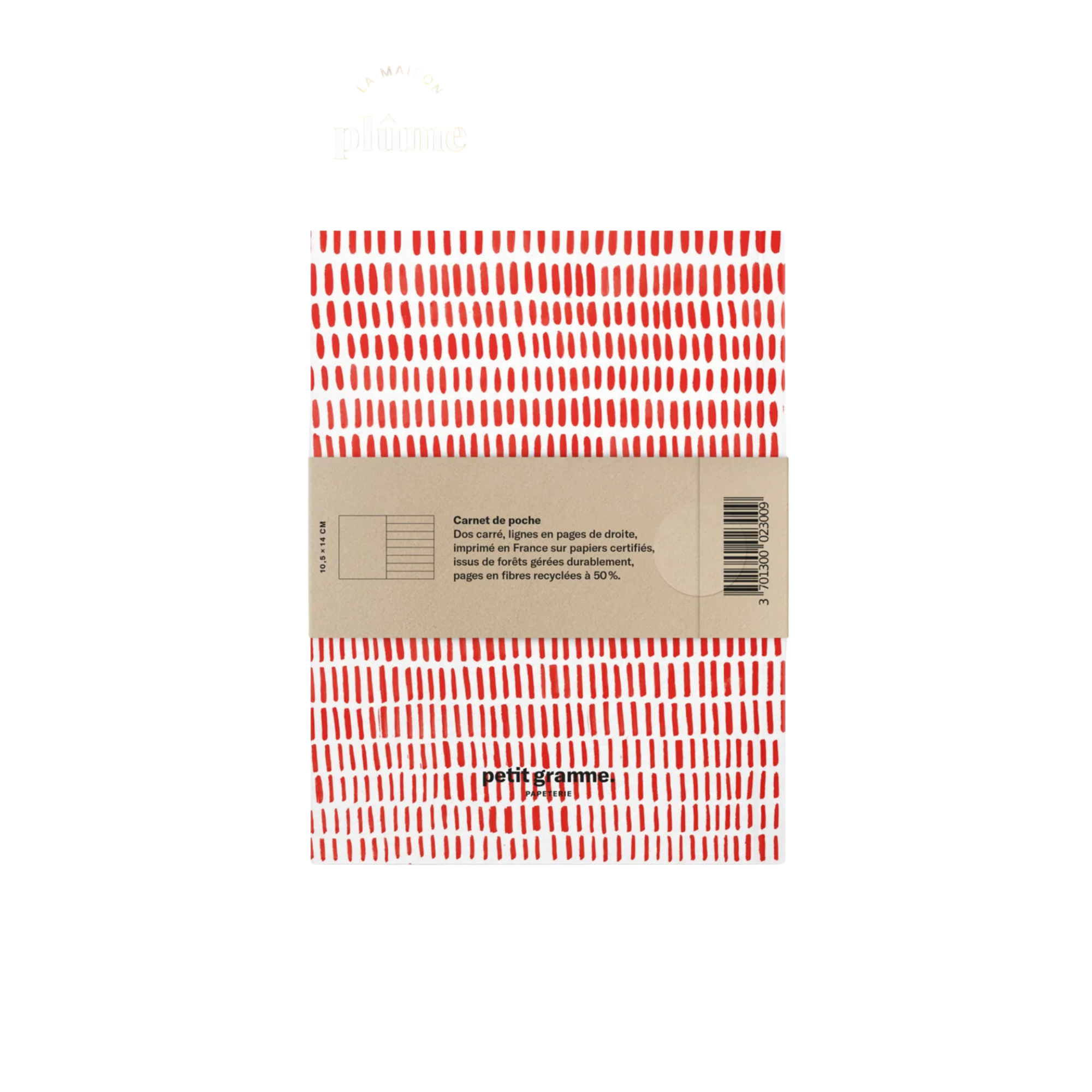 Carnet de Poche, Petit Gramme - Petits traits rouges
