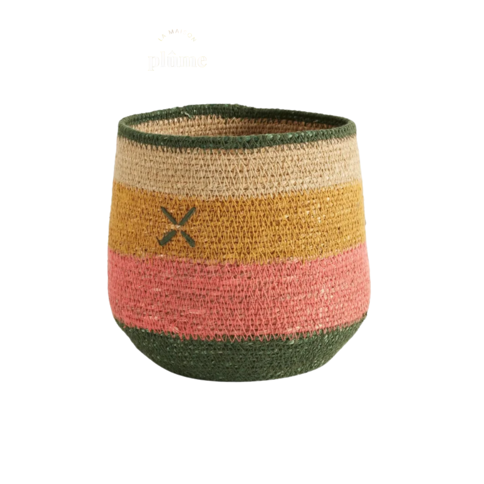 Bonheur du jour, Petit panier en jonc de mer - Rose