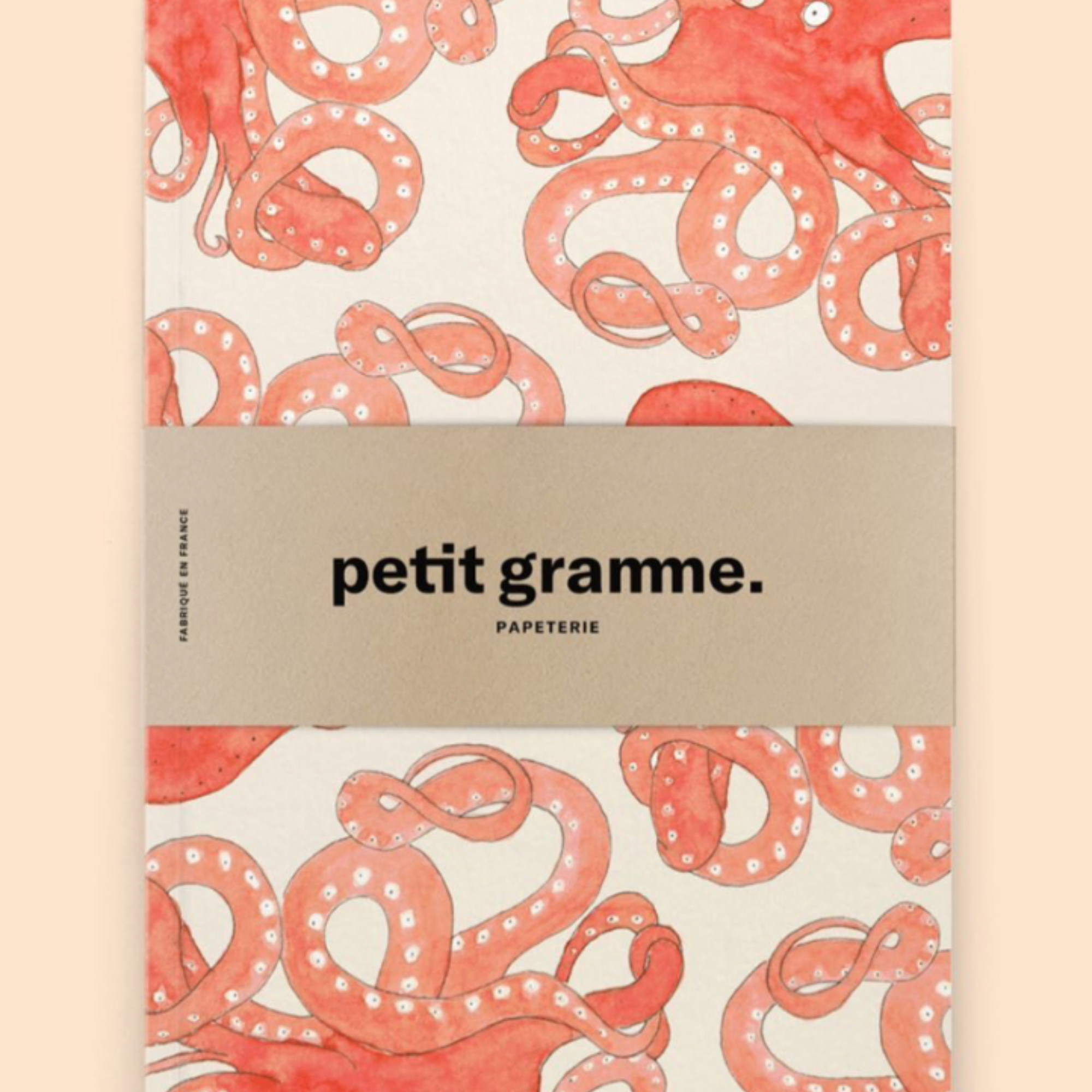 Carnet Moyen, Petit Gramme - Poulpe Blanc