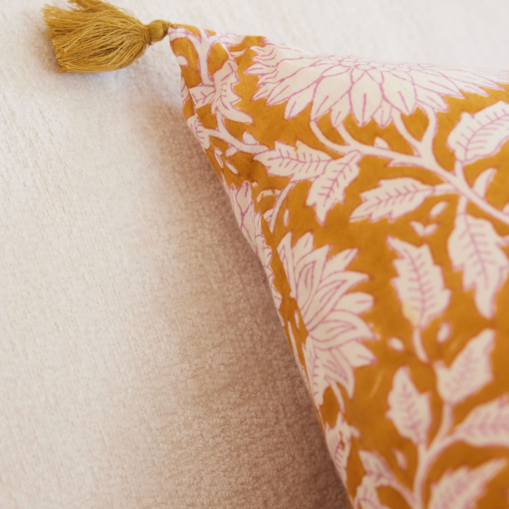 Housse de coussin 50x35 - Maya Caramel - Nad Yut