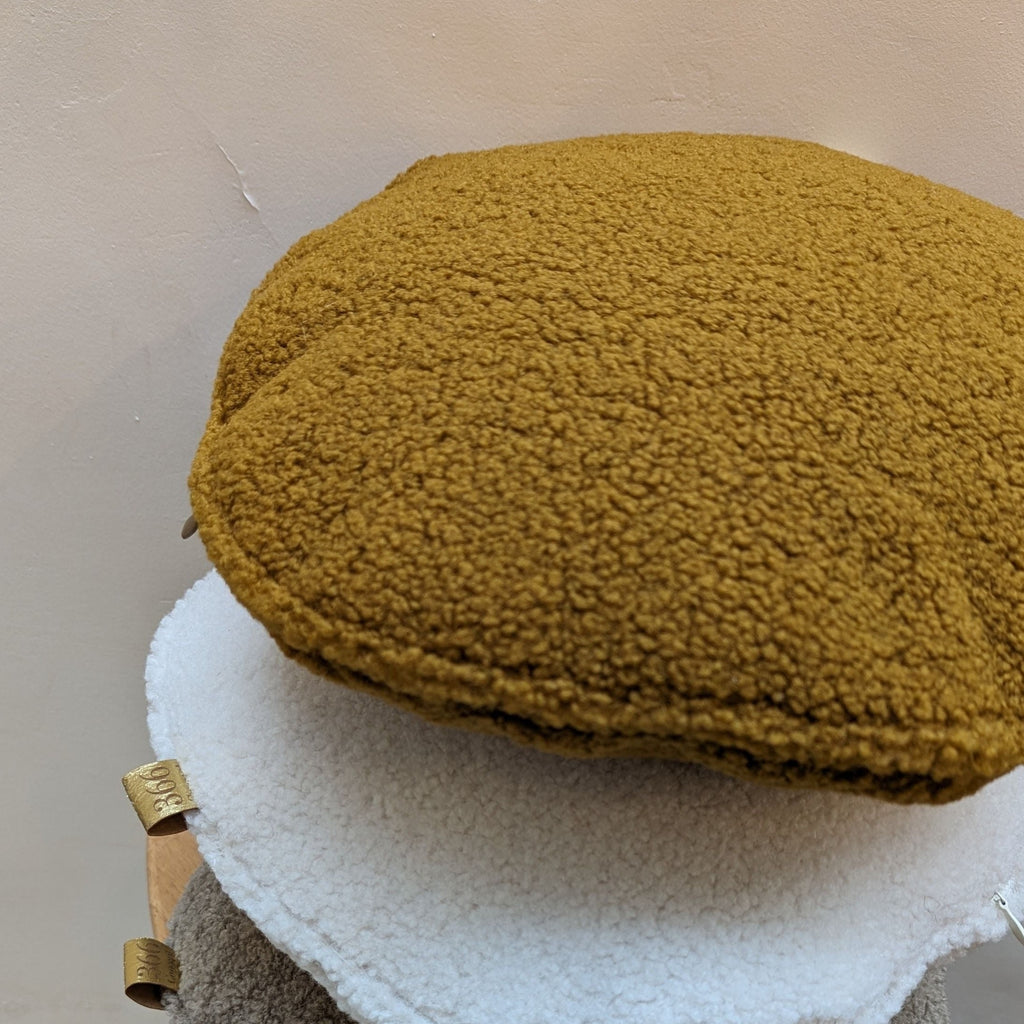 Coussin rond Ø 31 cm - 366 Concept - Teddy Mustard XS