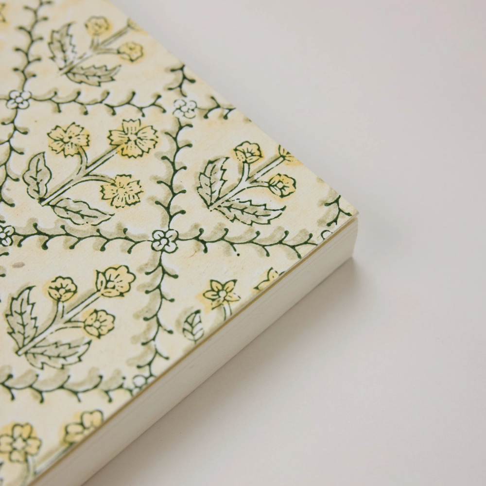 Paper Mirchi, Carnet de notes - Treillis floral crème au beurre