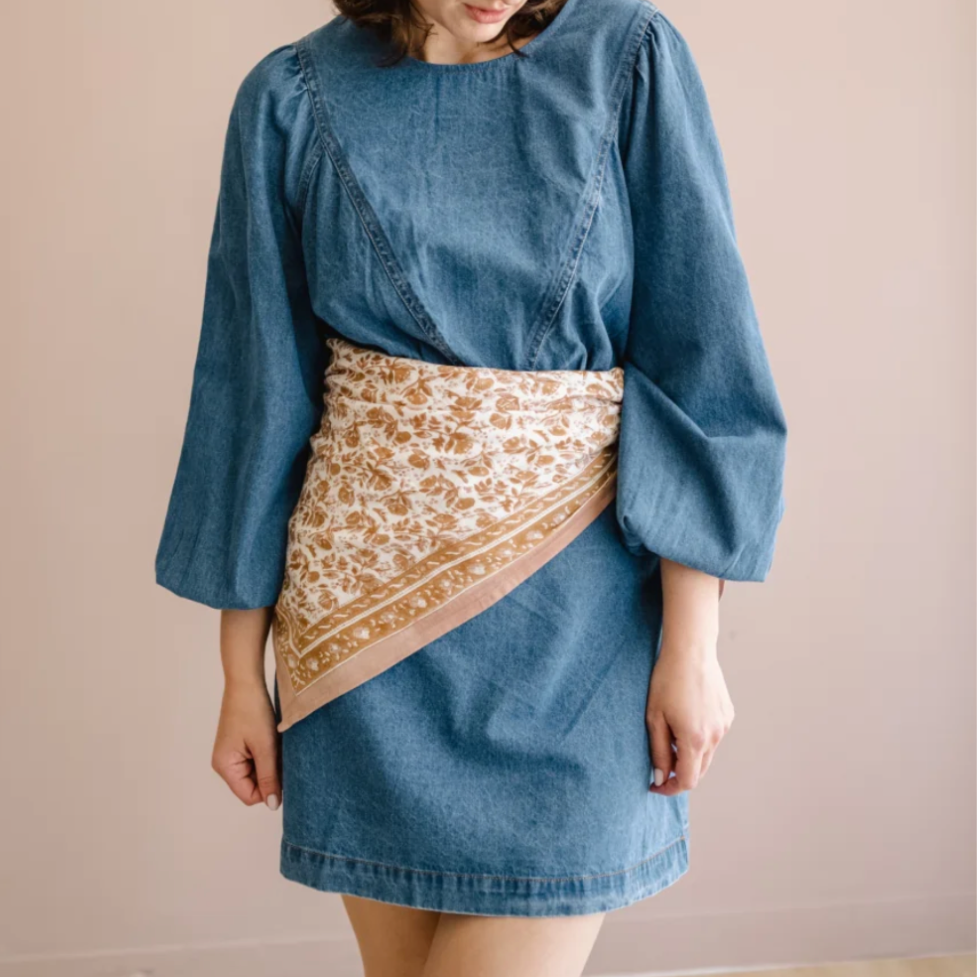 Bindi Atelier, Grand Foulard Indien - Mayli Havane