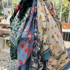 Foulard Amour Breton - Fleurs Bleues