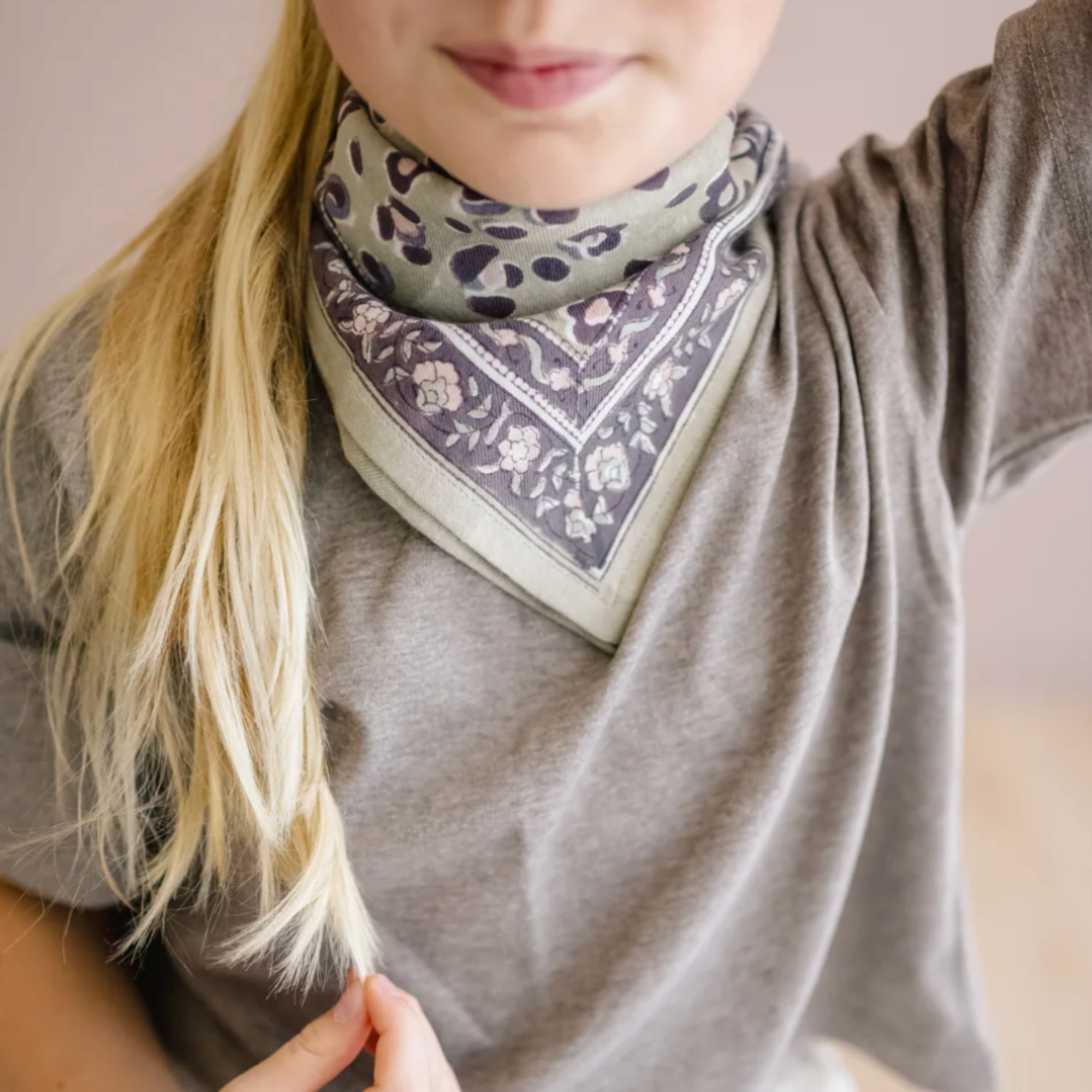 Bindi Atelier, Petit Foulard Indien - Bengal Tilleul