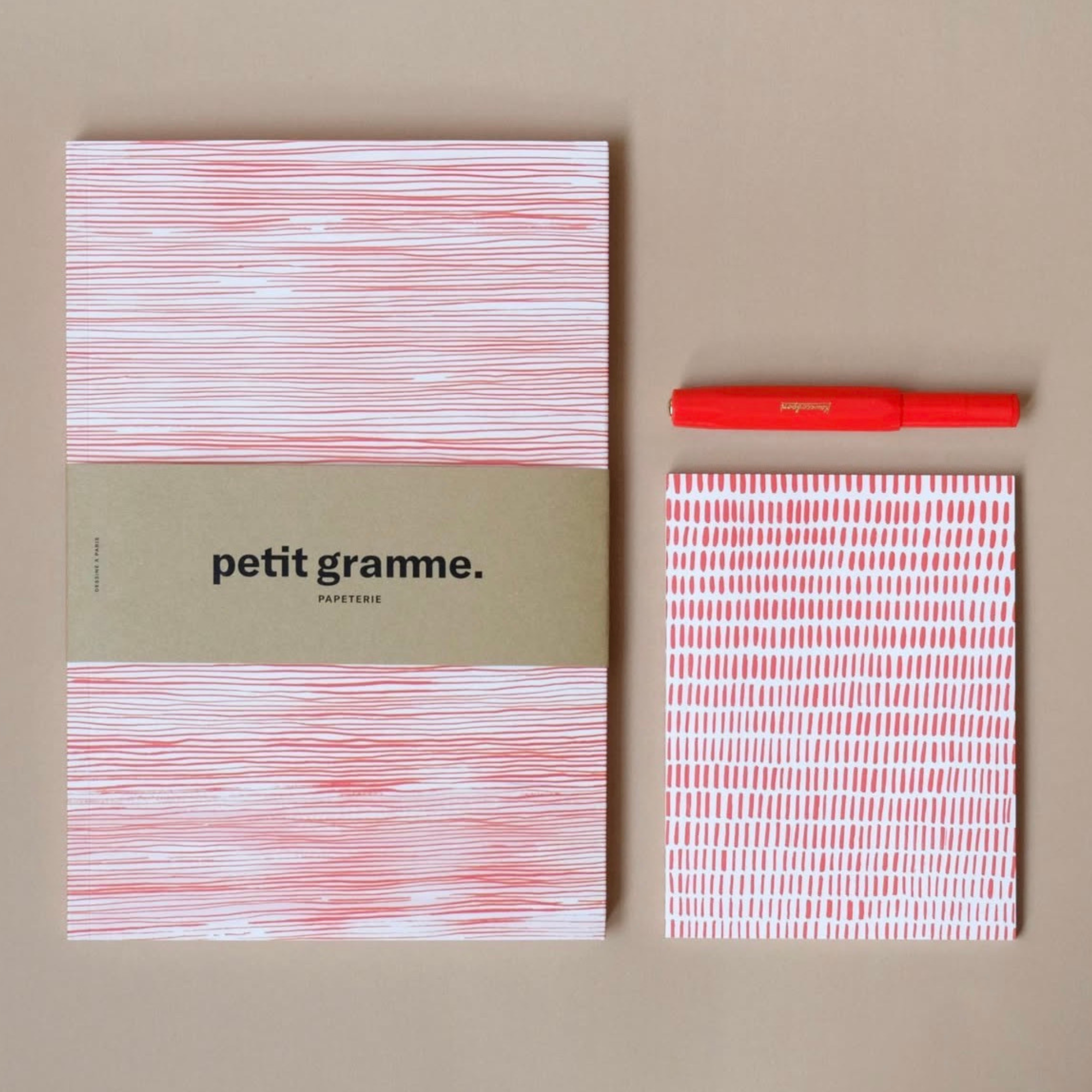 Carnet de Poche, Petit Gramme - Petits traits rouges