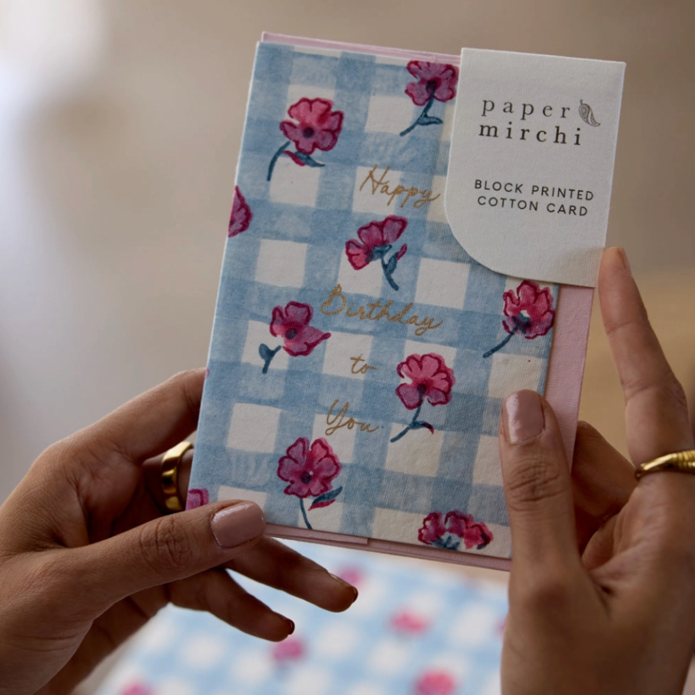 Paper Mirchi, Carte - Vichy Rose Sorbet