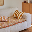 Bonheur du jour, Housse de coussin 50x35 - Rayures Caramel