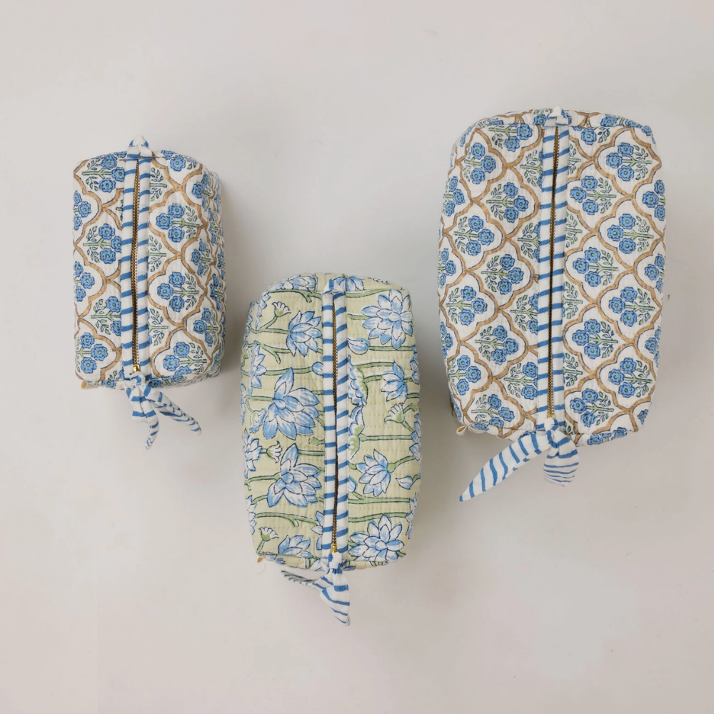 Paper Mirchi, Trousse de toilette - Treillis Indigo