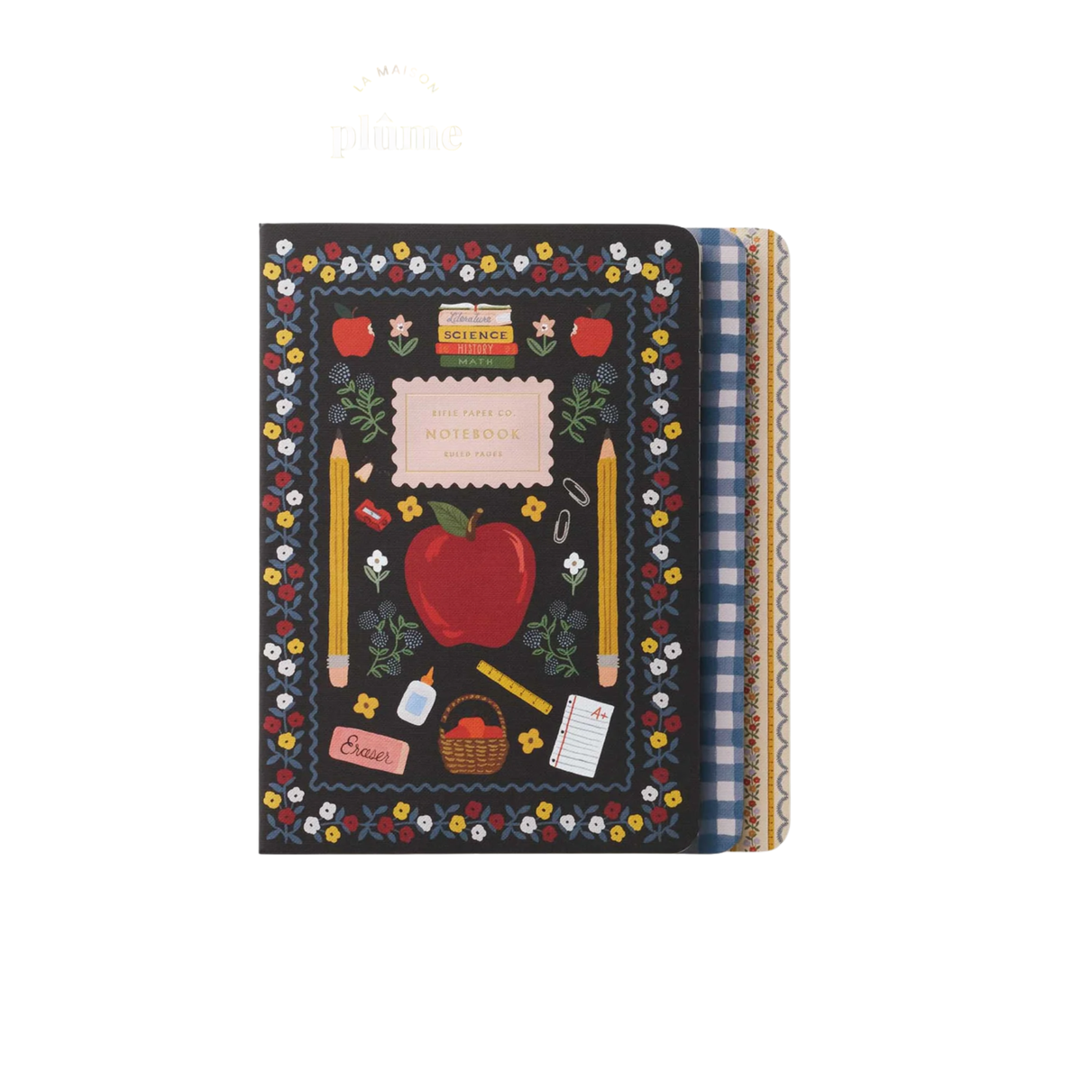 Rifle Paper Co, Carnet de note - Schoolhouse Noir