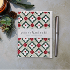 Paper Mirchi, Carte - Carreaux floraux sauge