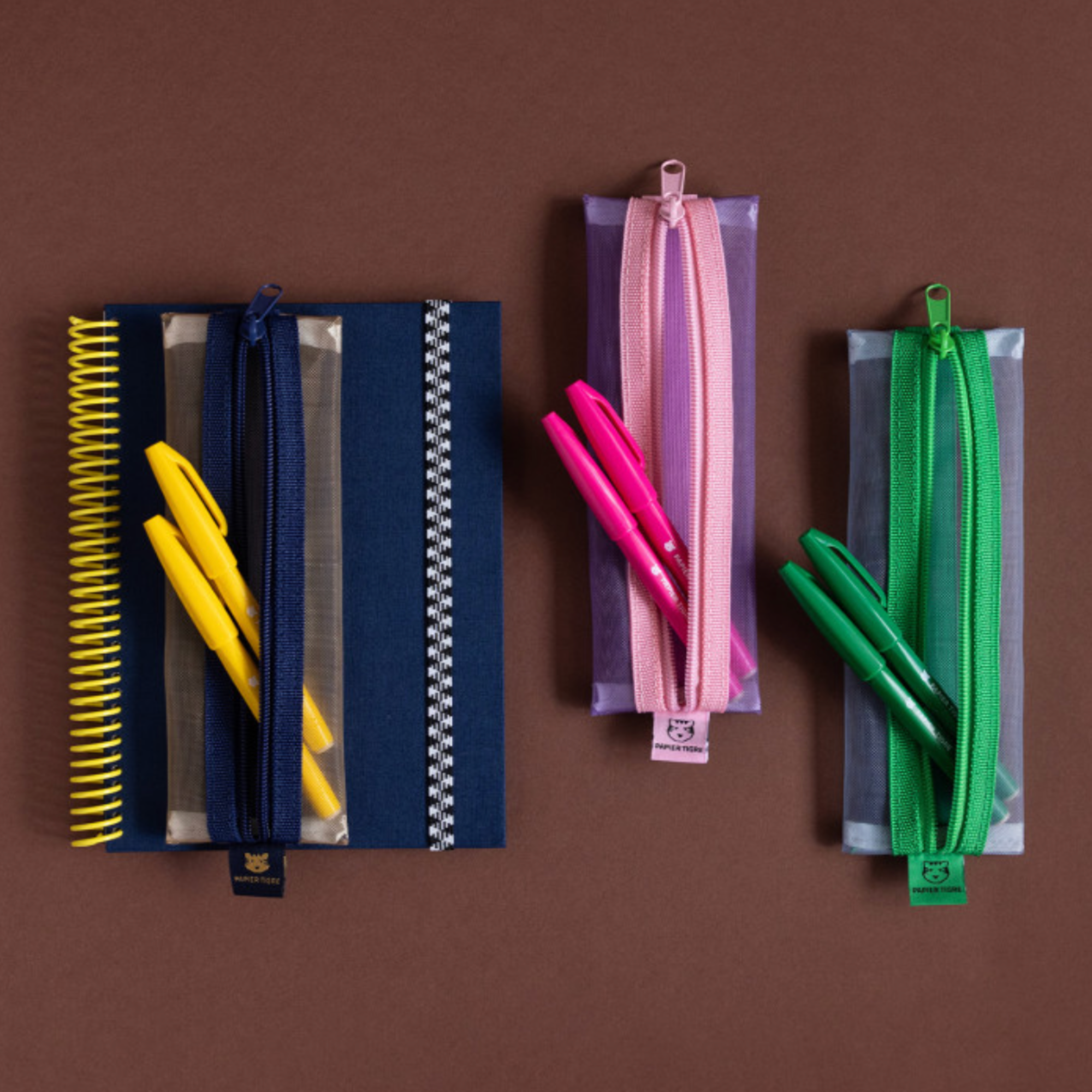 Papier Tigre, Trousse Kito - Violette & Rose