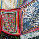 Foulard Amour Breton - Fleurs Bleues