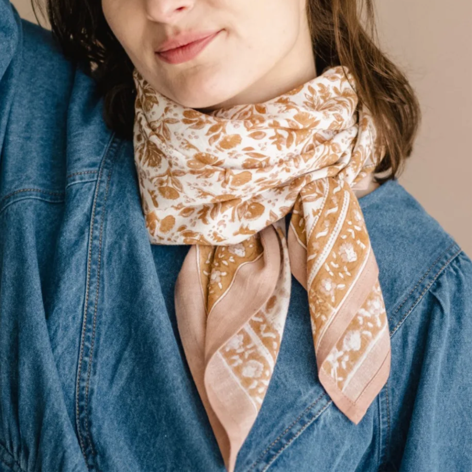 Bindi Atelier, Grand Foulard Indien - Mayli Havane