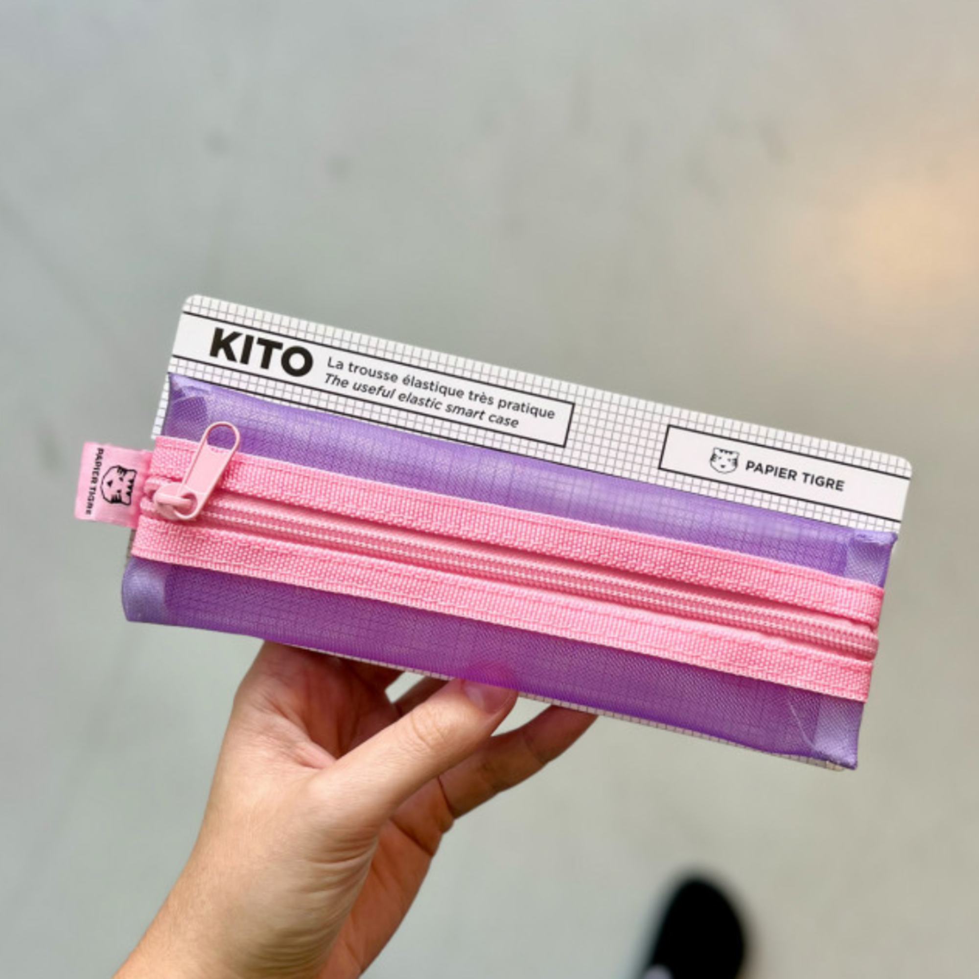Papier Tigre, Trousse Kito - Violette & Rose